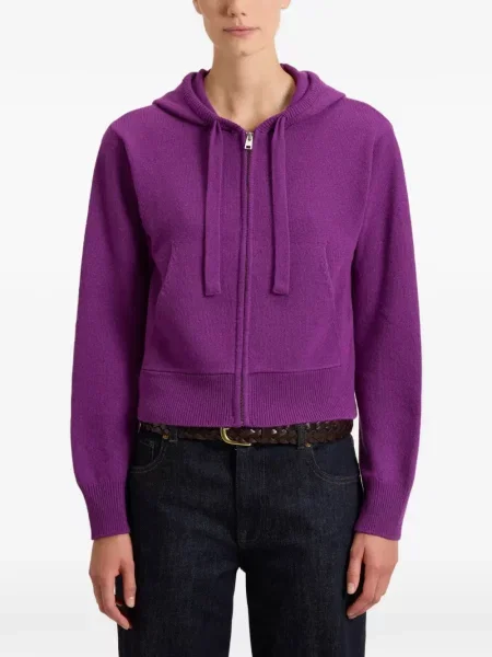 Cardigan Woolrich cu glugă violet