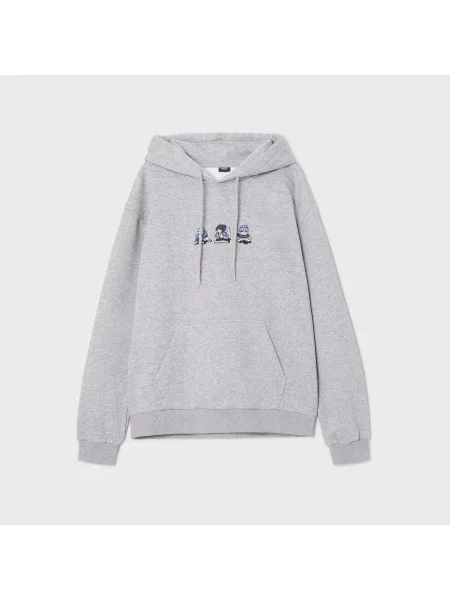 Cropp Худі з нашивками light grey сіре