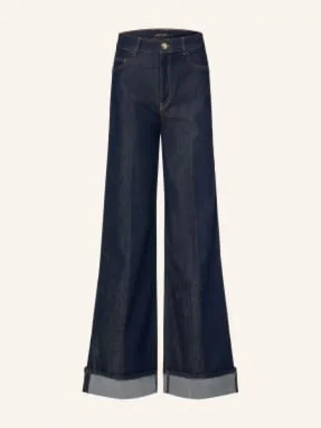 Marc Cain Jeansy Wide Leg Warri blau