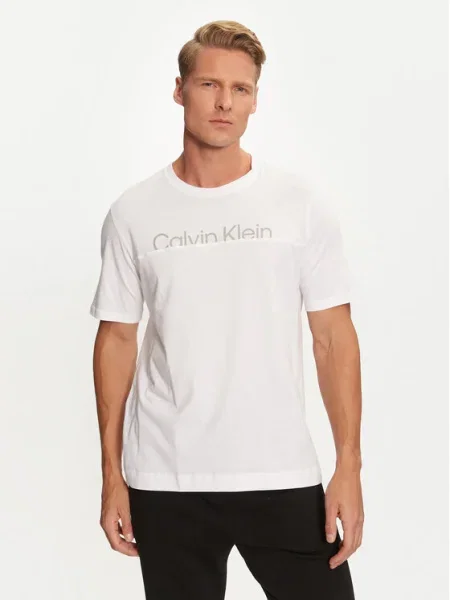 Тениска Calvin Klein Performance с принт бяло