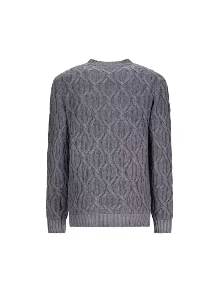 Sweter Pt Torino z nadrukiem szary
