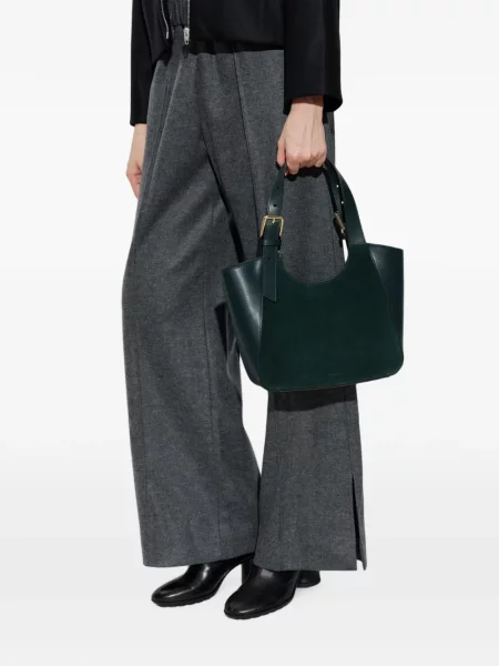 Geantă shopper Furla din piele verde