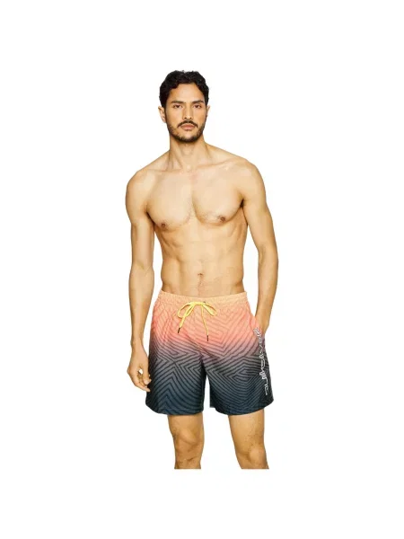 Szorty kąpielowe Quiksilver Everyday Warped Logo Volley pomarańczowe