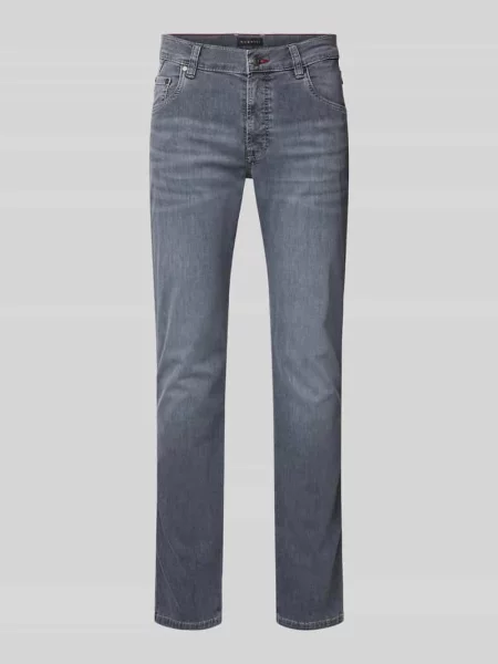 Jeansy o kroju regular fit z wpuszczanymi Bugatti