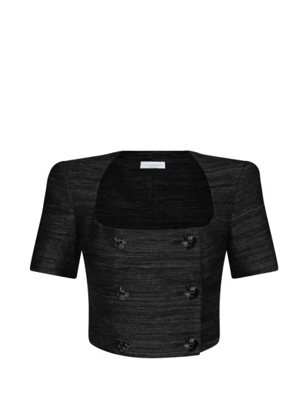 Top Violante Nessi cu două rânduri de nasturi negru
