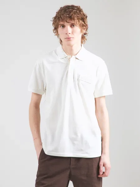 Napapijri Tricou polo E-Amundsen Écru alb