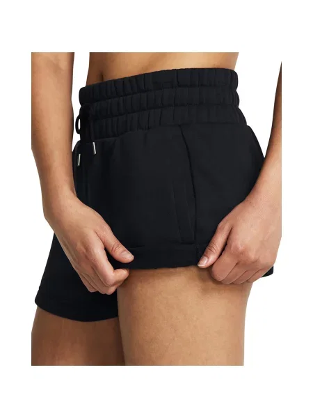 Szorty Under Armour Icon Fleece Boxer Short Black/ White XS białe