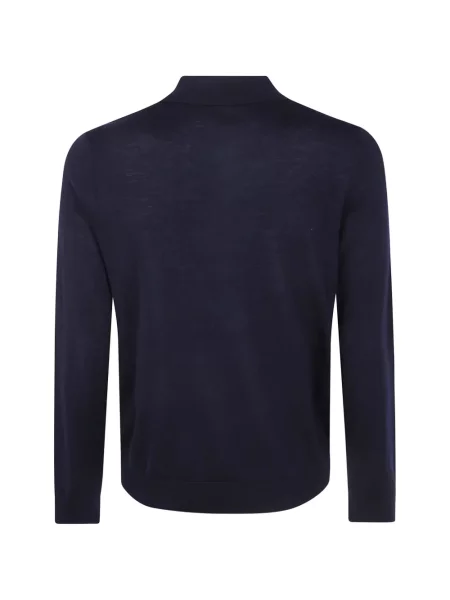 Tricou polo Paul Smith de lână albastru