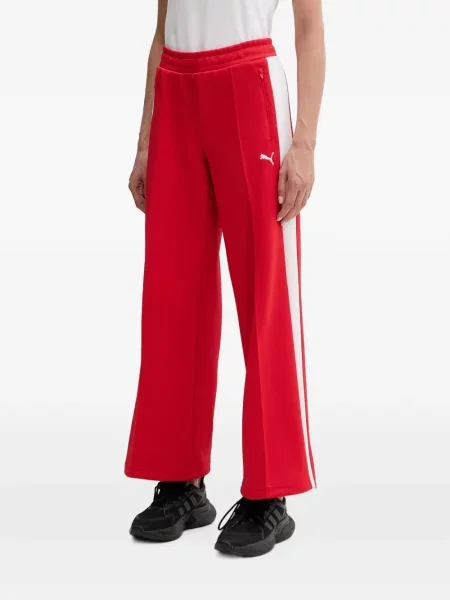 Pantaloni Puma cu talie joasă alergare roșu