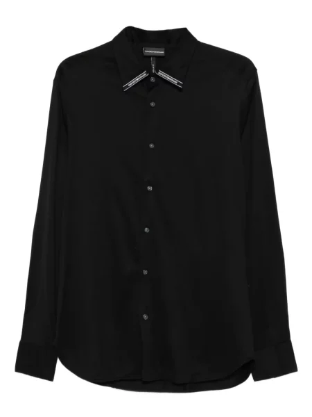 Cămașă Emporio Armani lungă negru