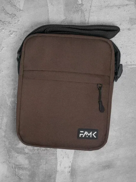 Сумка через плечо Famk коричневая