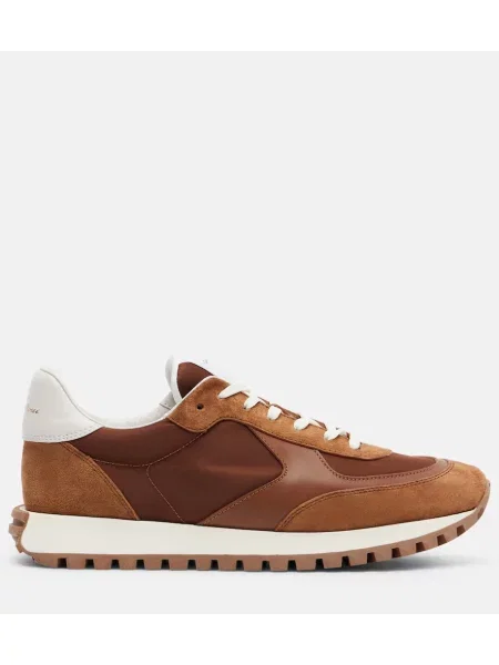 Sneakerși Gianvito Rossi din piele de căprioară maro