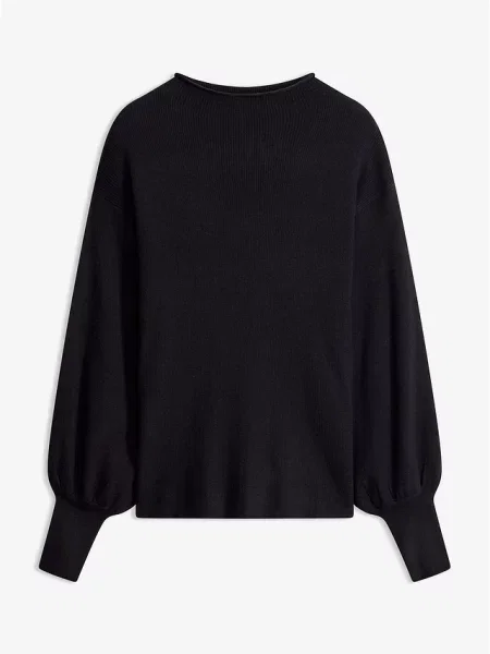 Sweter oversize z mieszanki czarny