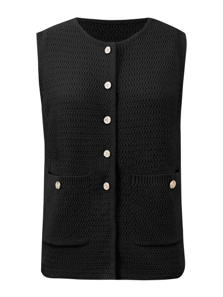 Imily Bela Pletená vesta čierna