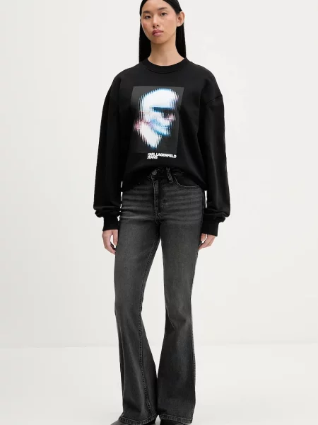 Mikina Karl Lagerfeld Jeans čierna