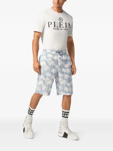 Pantaloni scurți Philipp Plein cu imagine albastru