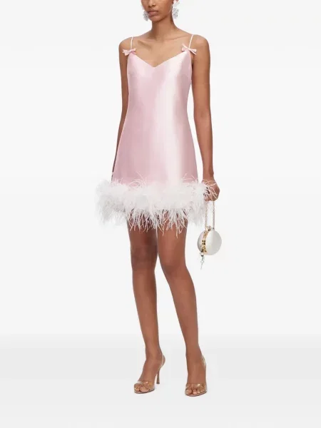 Rochie mini Self-portrait cu funde roz