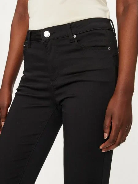 Панталон Morgan дамски с кройка по тялото със стандартна талия черно