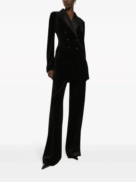 Kelnės Dolce & Gabbana velvetinės juoda
