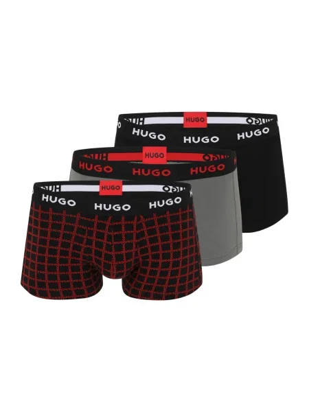 HUGO Set 3 perechi de boxeri Colorat gri