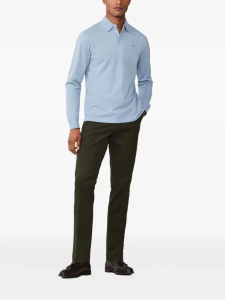 Lung tricou polo Hackett London albastru