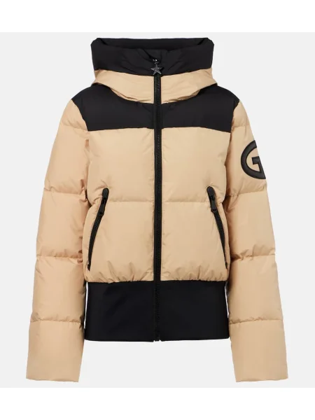 Pikowana jeździć na nartach kurtka narciarska Goldbergh beżowa