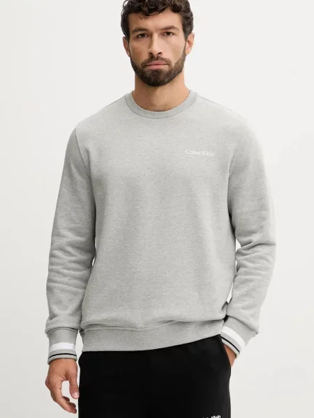 Mikina Calvin Klein Performance s potiskem šedá