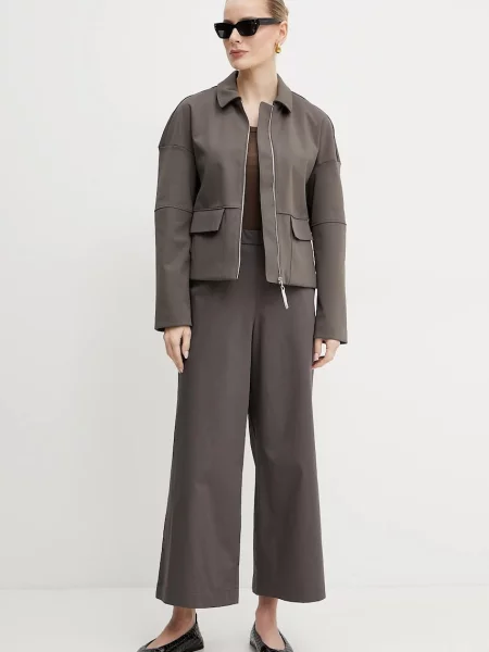 Max Mara Leisure kurtka przejściowa oversize brązowy