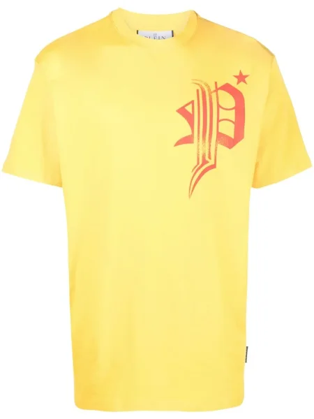 Tricou Philipp Plein cu imagine galben