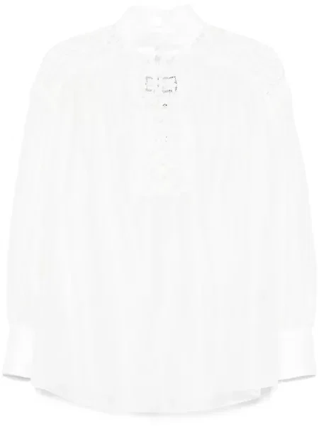 Bluză Nissa din dantelă alb