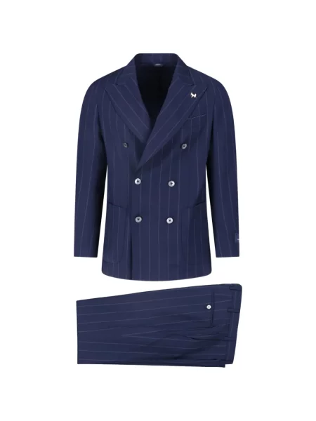 Costum Tombolini cu două rânduri de nasturi albastru