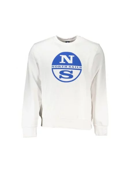 Bluza North Sails z logo z dekoltem w kształcie litery U biała