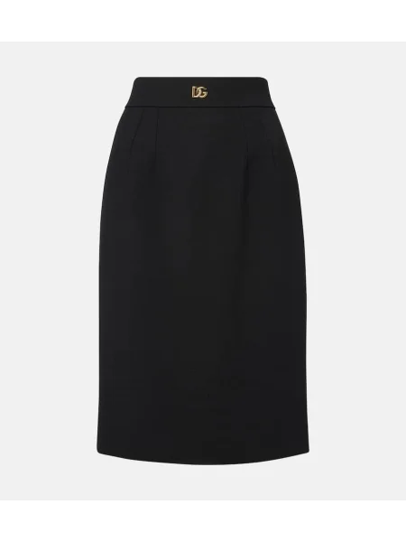 Fustă tip creion Dolce&gabbana de lână negru