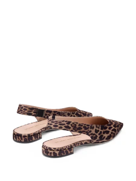 Pantofi cu toc Stuart Weitzman cu imagine cu model leopard slingback maro