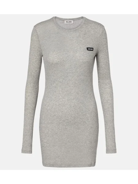 Rochie Miu Miu din jerseu gri