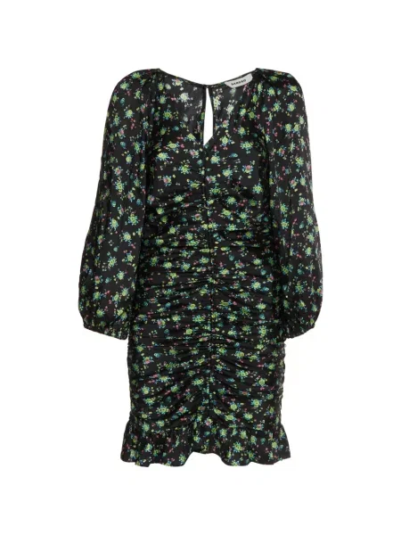 Rochie mini Sandro cu model floral cu imagine negru