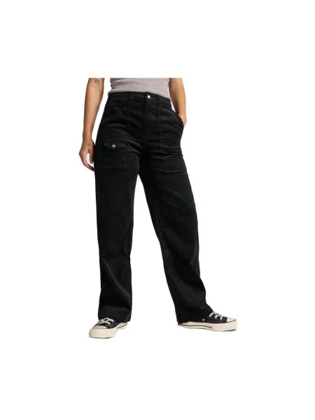 Pantaloni Converse de catifea cord negru