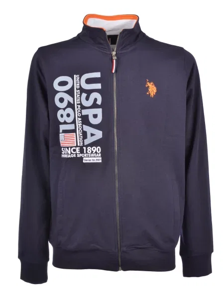 U.S. POLO ASSN. Jopa na mornarska / svetlo modra / oranžna bela