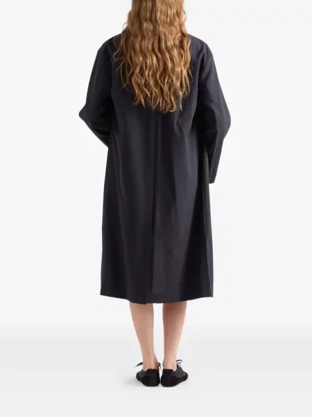 Płaszcz Prada wełniany jednorzędowy niebieski