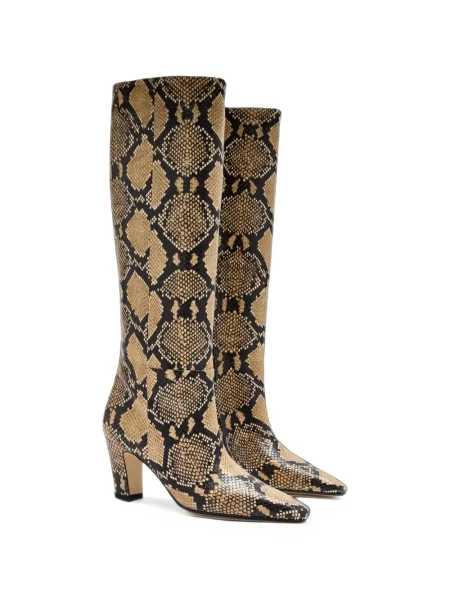 Botine Aeyde cu imagine cu model piele de șarpe