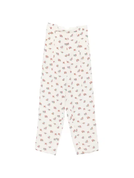 Pantaloni N°21 cu model floral cu imagine alb