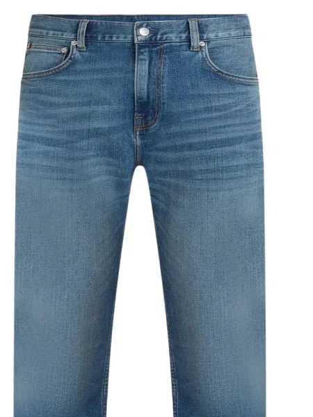 Дънки straight leg Tommy Hilfiger синьо
