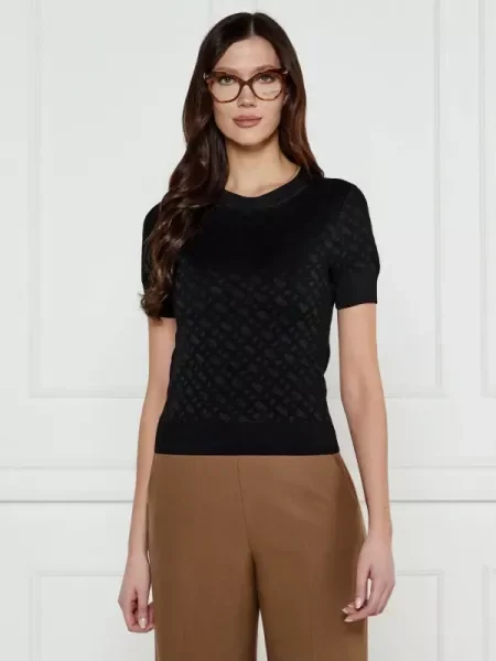 BOSS BLACK Kötött pulóver Forkena fekete