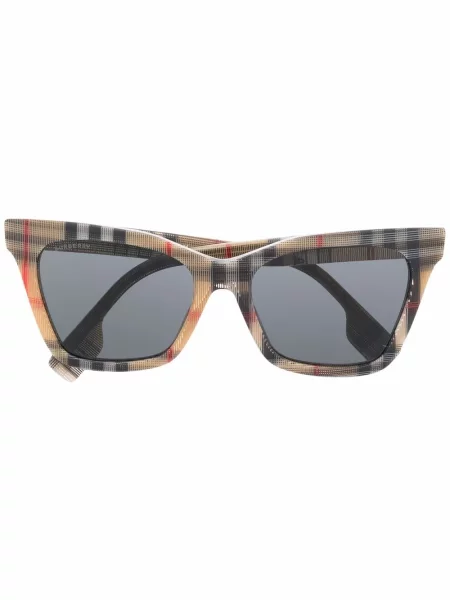 Kostkované retro sluneční brýle kočičí oko Burberry Eyewear