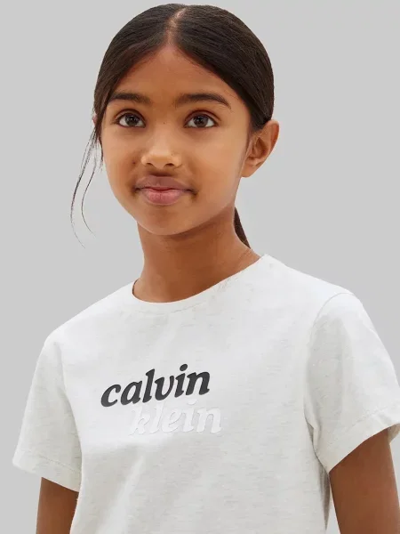 Calvin Klein Jeans majica za djecu od pamuka siva