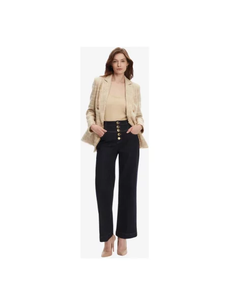 Jeansy straight leg Marciano czarne