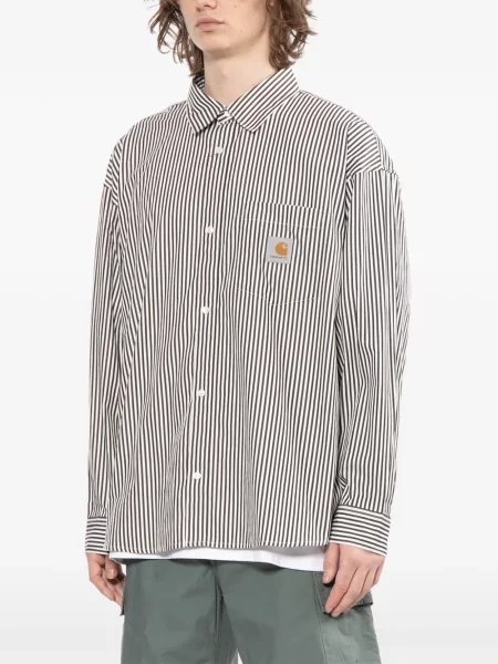 Pruhovaná košile Carhartt Wip černá