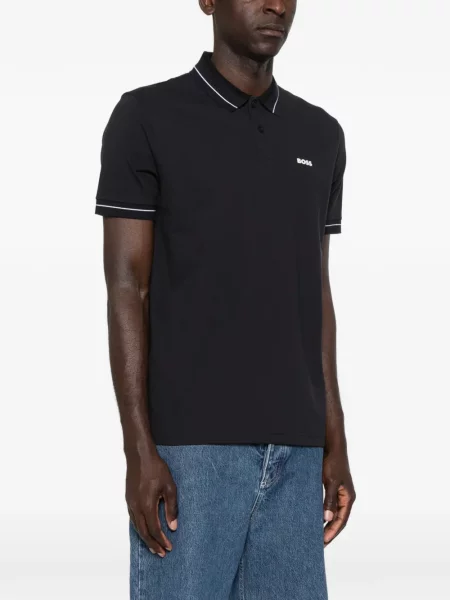 Tricou polo Boss cu imagine negru