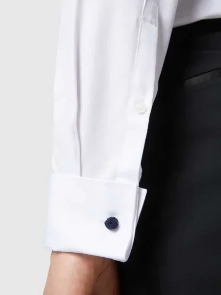 Koszula smokingowa o kroju slim fit ze splotu twill Jake*s biała