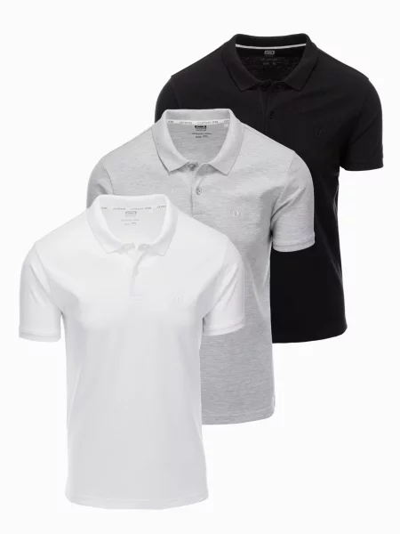 Pletená polokošeľa Ombre Clothing biela